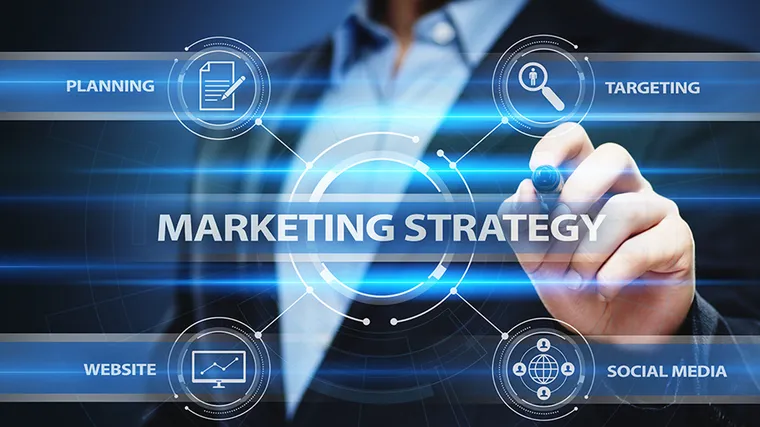 Graph showing marketing strategies. 